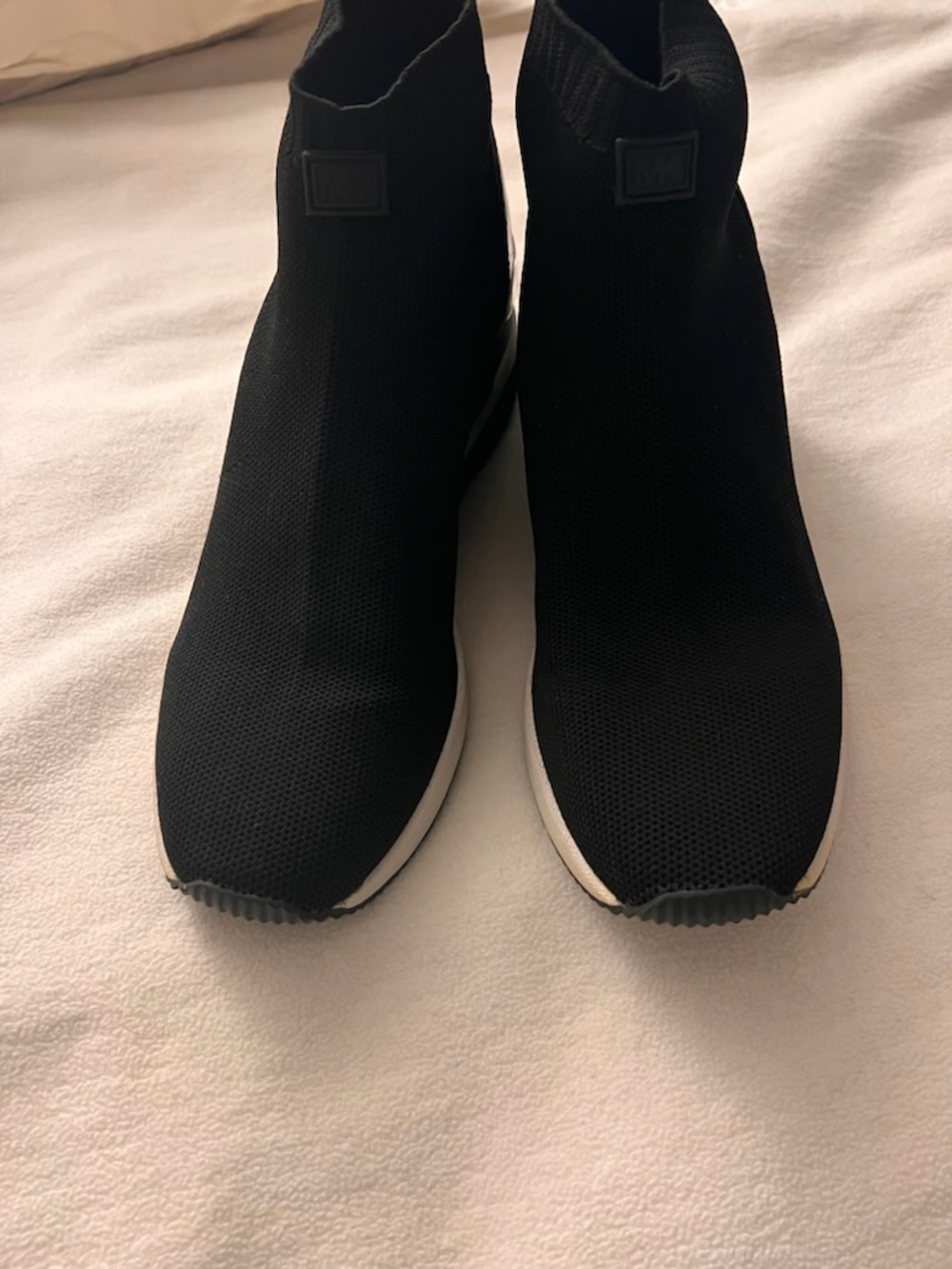 Women's Black Knit Slip-On Sock Sneakers